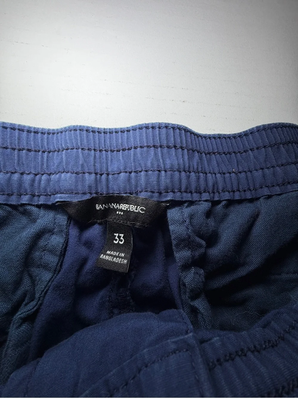 Banana Republic Dark Navy Casual Elastic-Waist Shorts